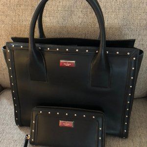 Kate Spade satchel with gold hardware.  New condition with wallet.